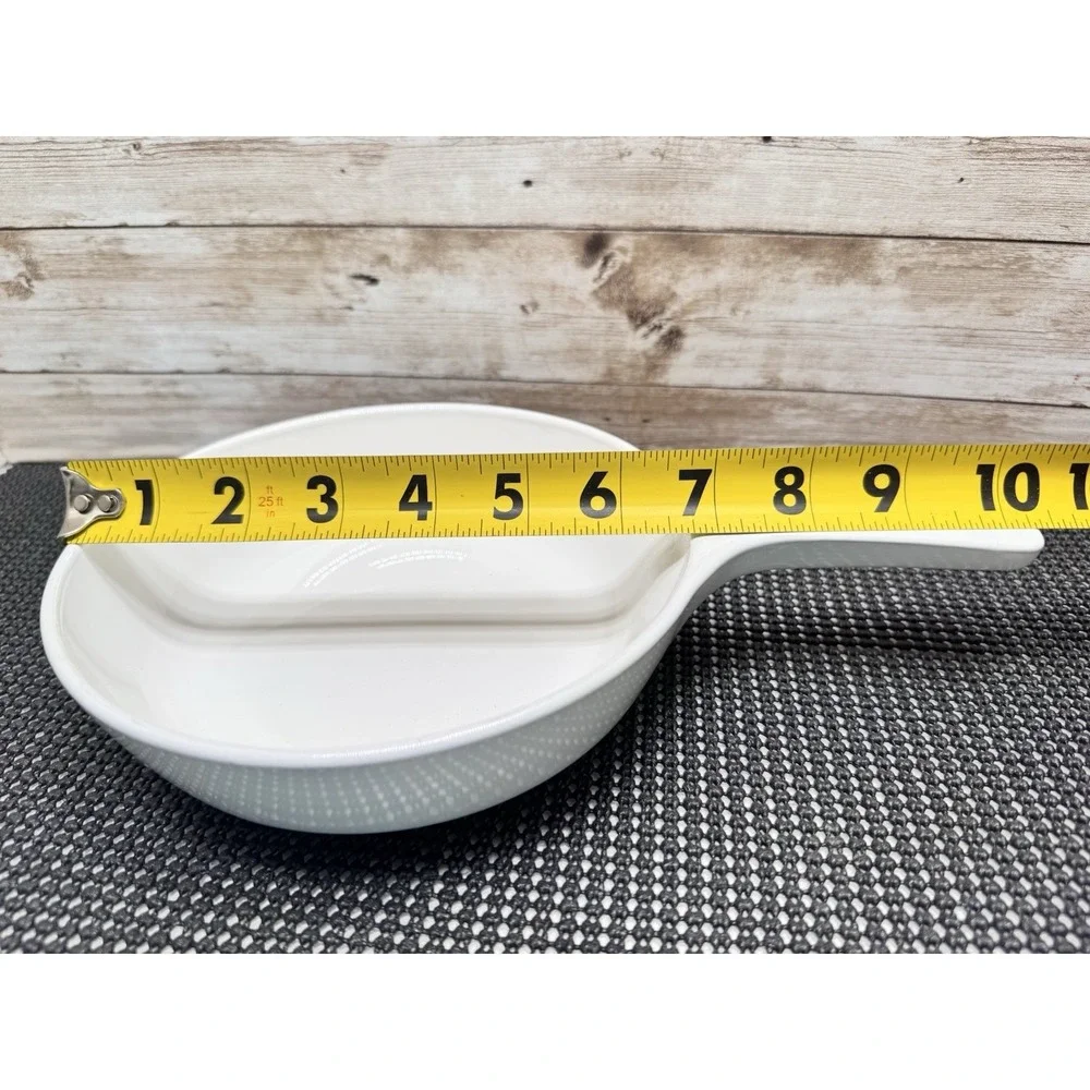 1970s CORNING WARE Microwave Browning Skillet WHITE Dish MW-83-B Vintage